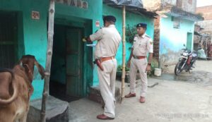 Police pasted advertisements at the house of absconding accused of murder